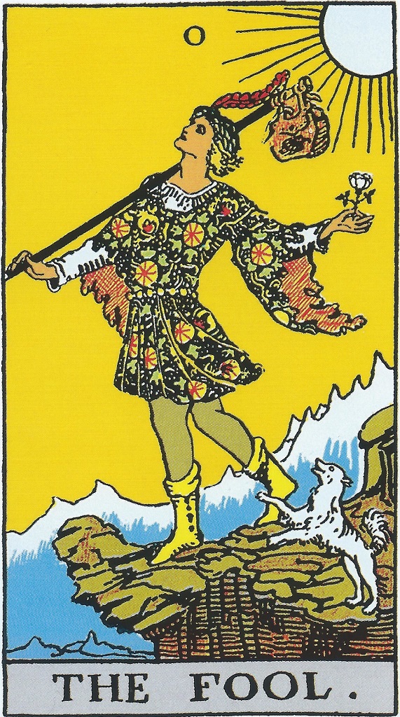 The Fool from the Rider-Waite tarot deck, via Pixabay