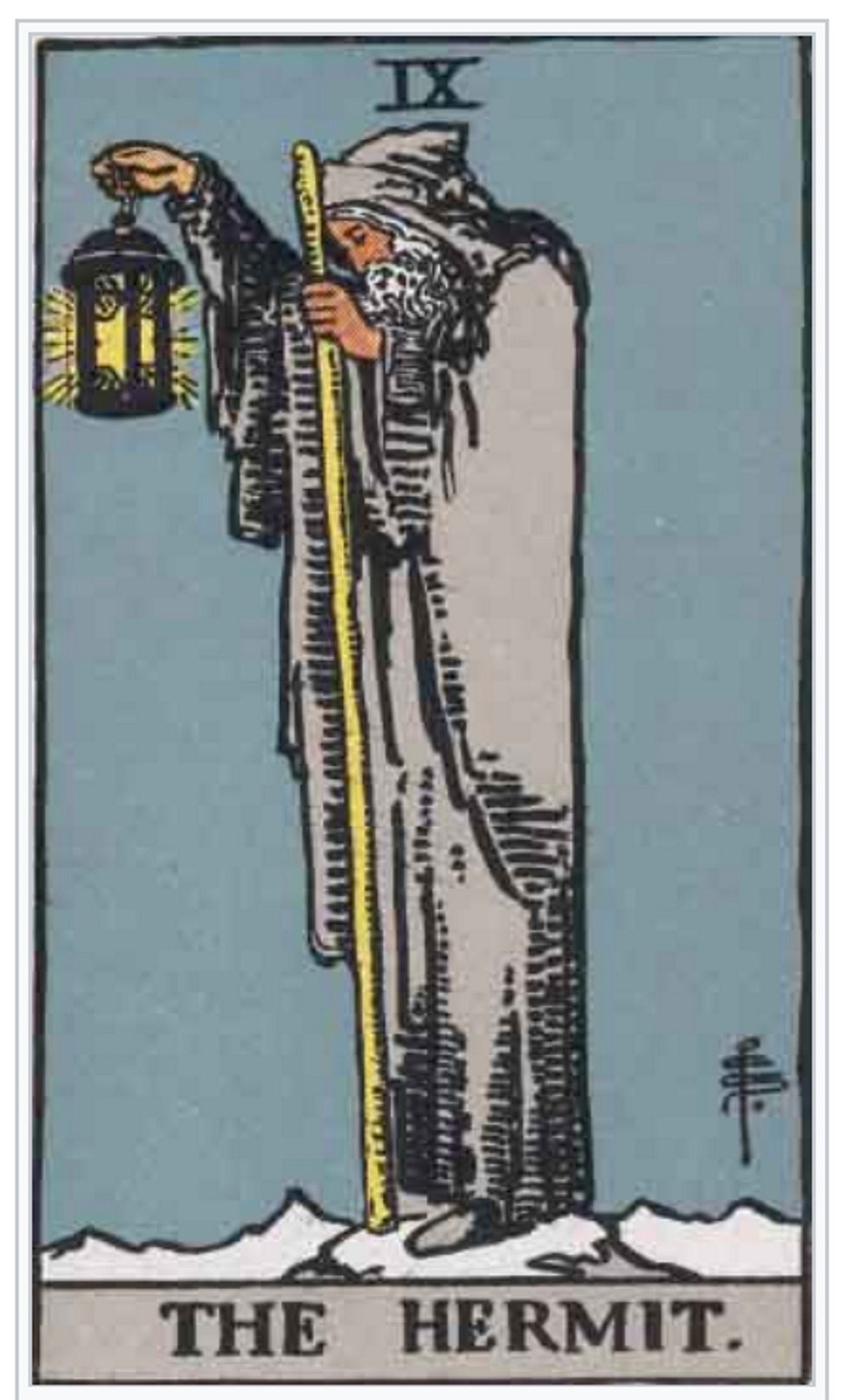 The Hermit the hermit rider Waite tarot