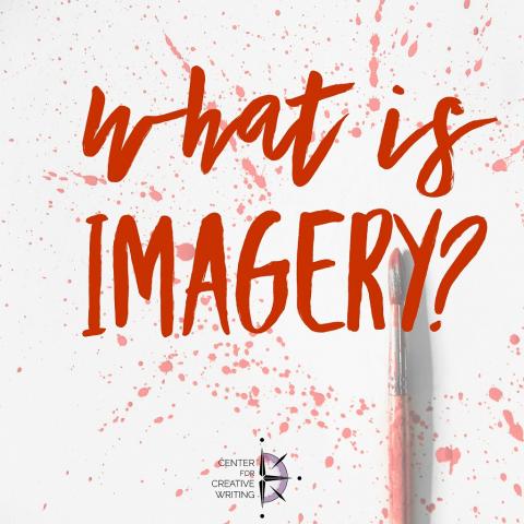 what is imagery red text over lightened image of a paintbrush with red splatters on white background