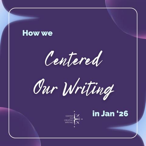 how we centered our writing in January 2026 on purple background via Canva
