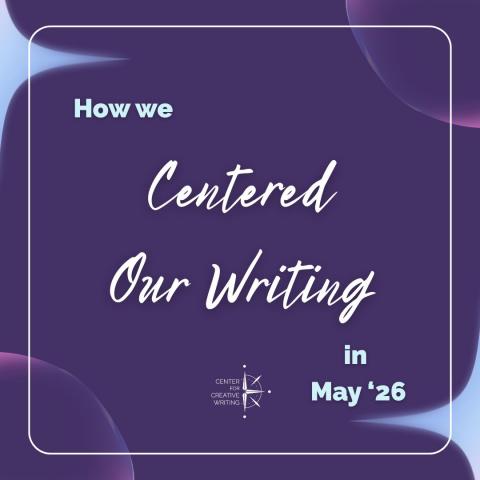 how we centered our writing in May 2026 on purple background via Canva